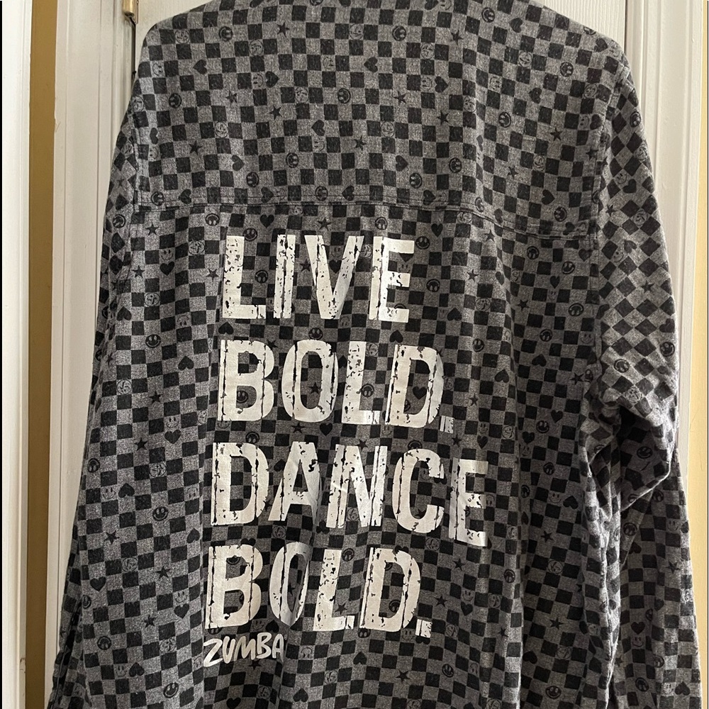 Zumba Flannel Button Down Shirt